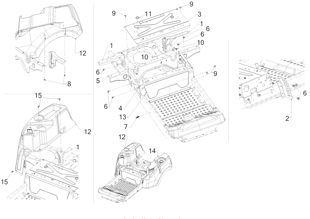 Platform Diagram and Parts List for RZT-S50KH (17ARCBDQ056)(2017) Cub Cadet Lawn Tractor